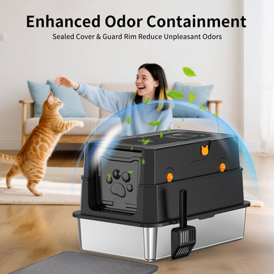 Fully Enclosed Litter Box