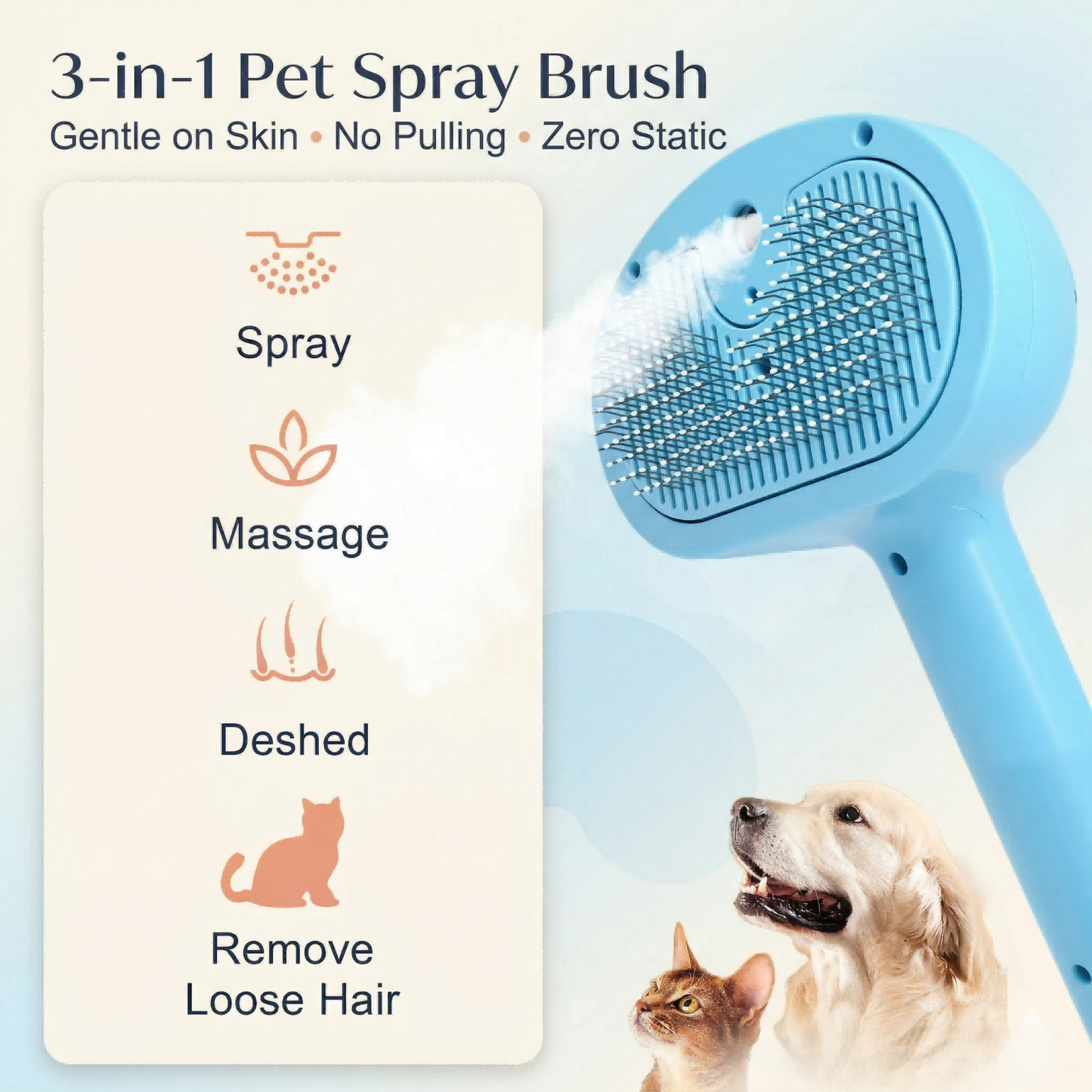 3 in 1 Self-Cleaning Steam Brush