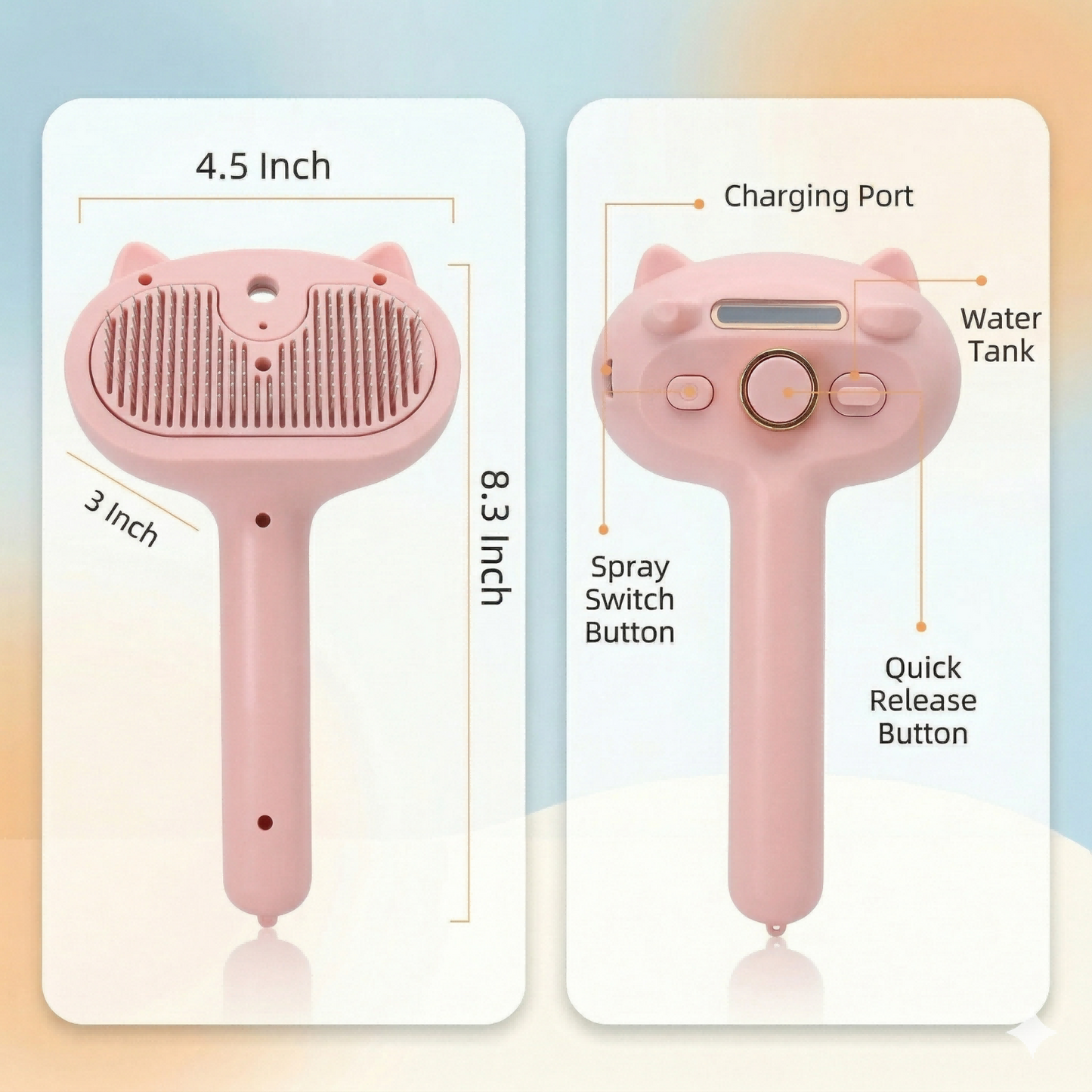 3 in 1 Self-Cleaning Steam Brush