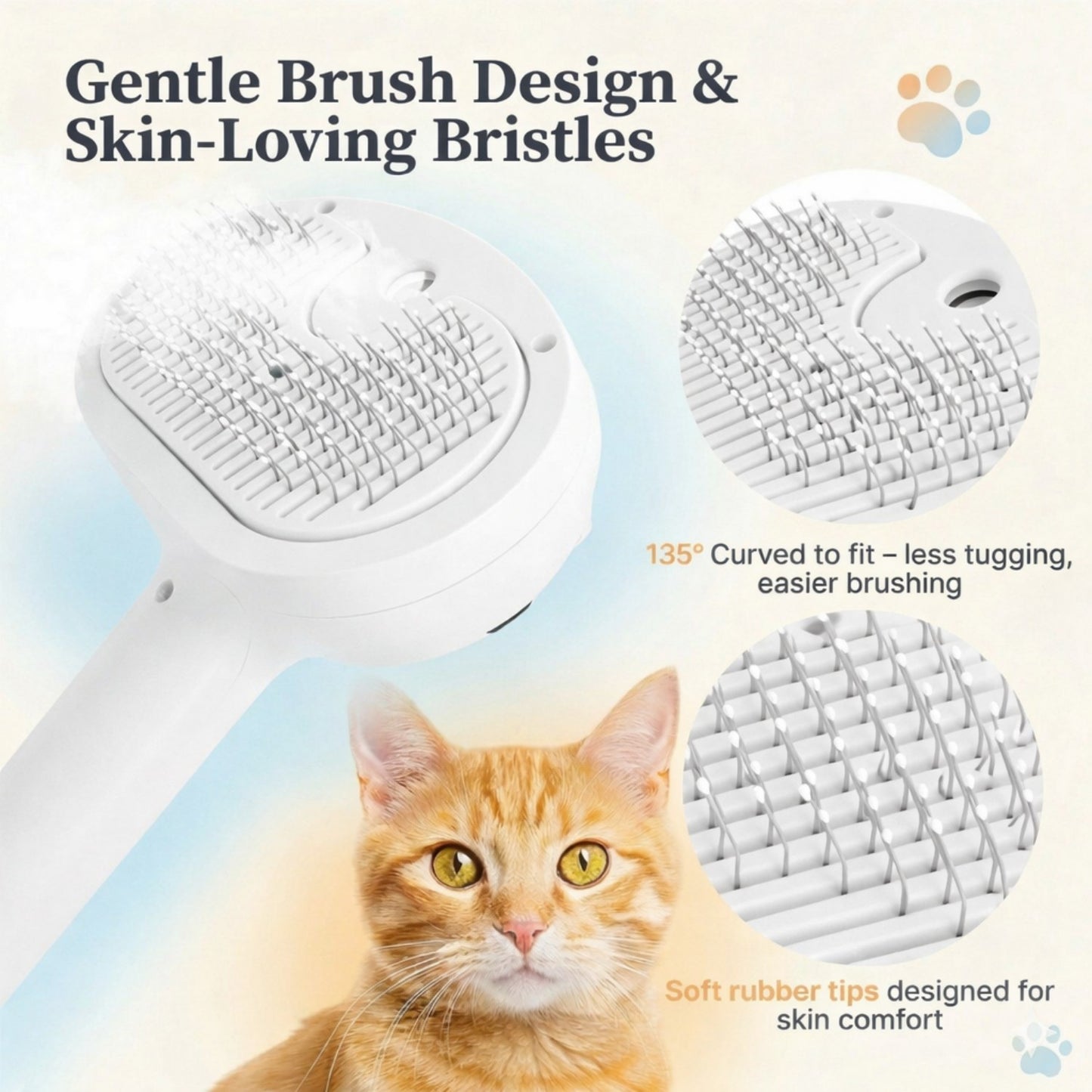 3 in 1 Self-Cleaning Steam Brush