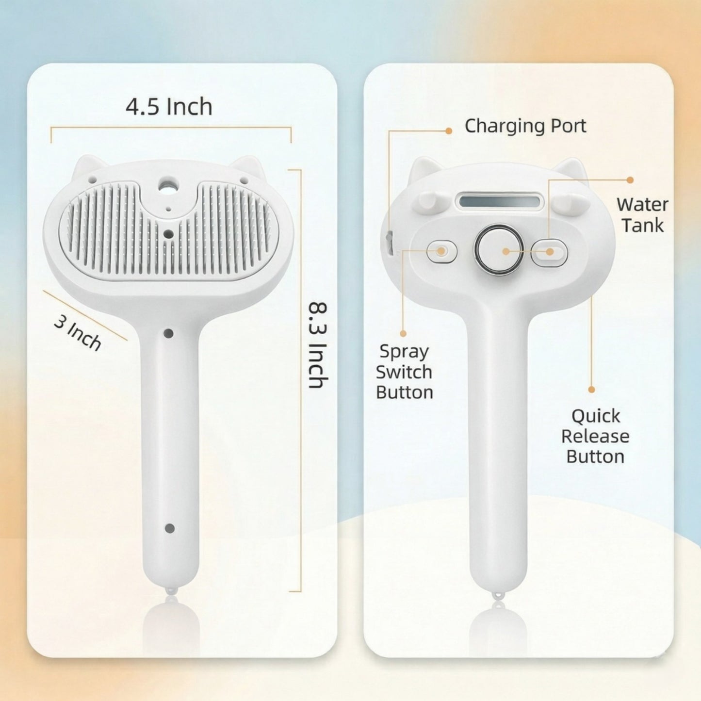 3 in 1 Self-Cleaning Steam Brush