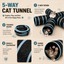 5-Way Collapsible Cat Tunnel for Indoor Cats