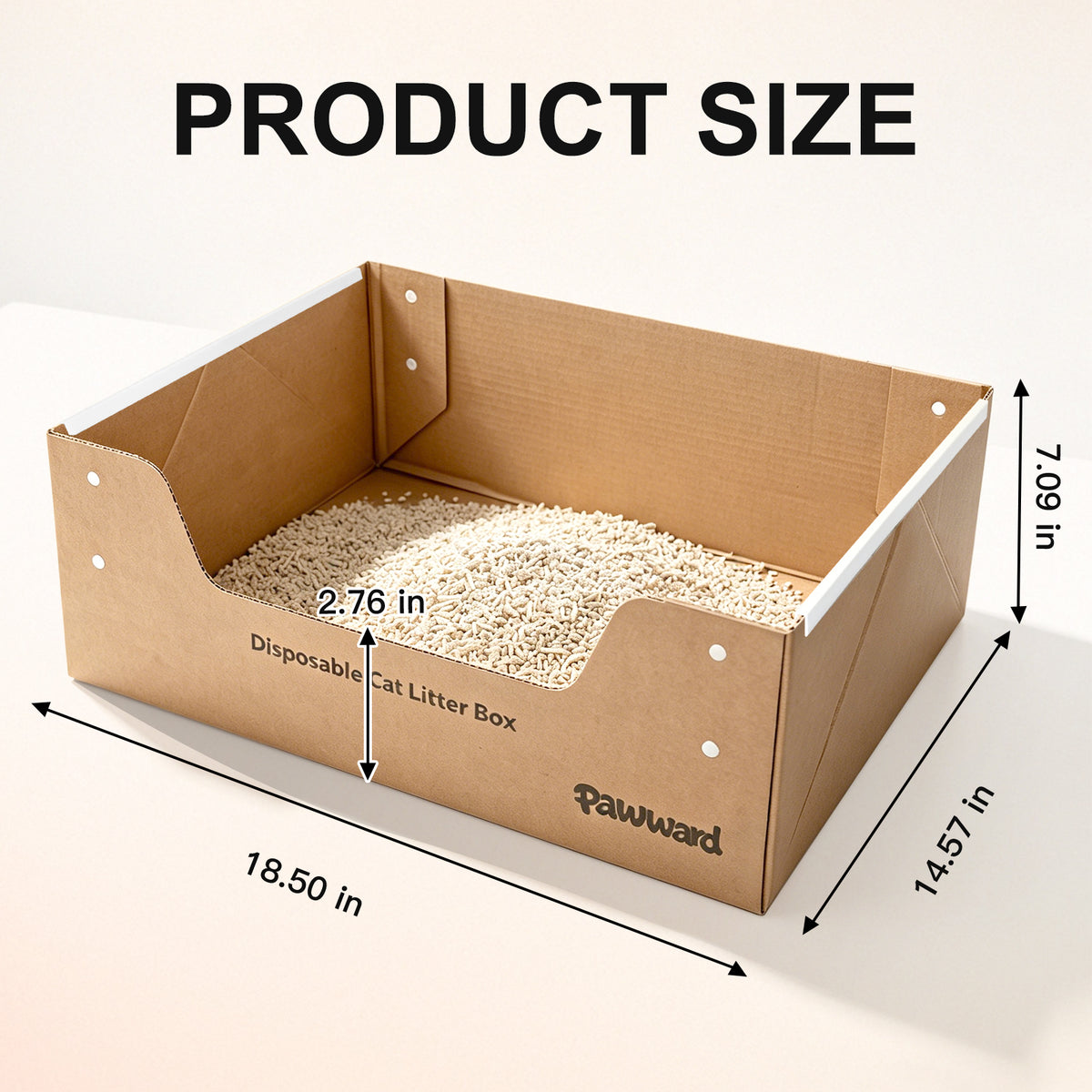 Leakproof High Sided Disposable Cat Litter Box, X Large, 3 Count