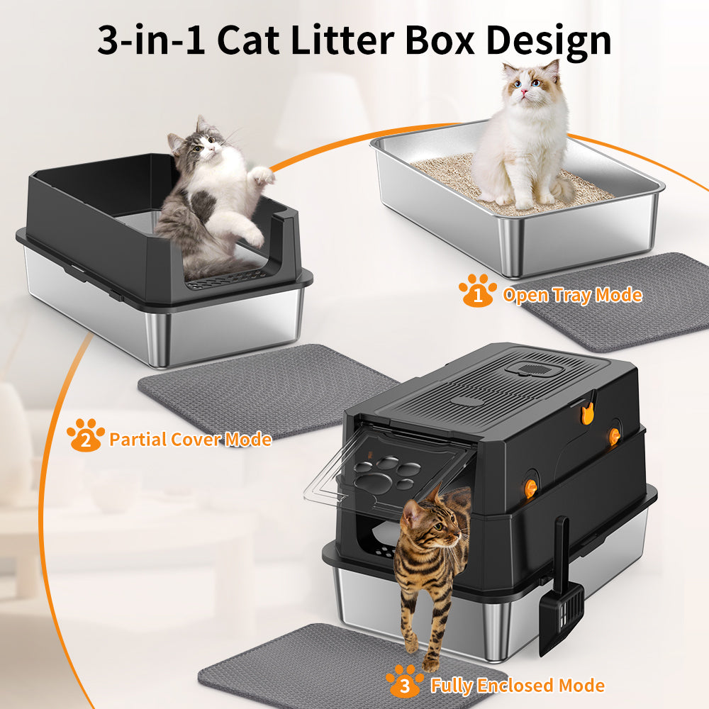 Fully Enclosed Litter Box