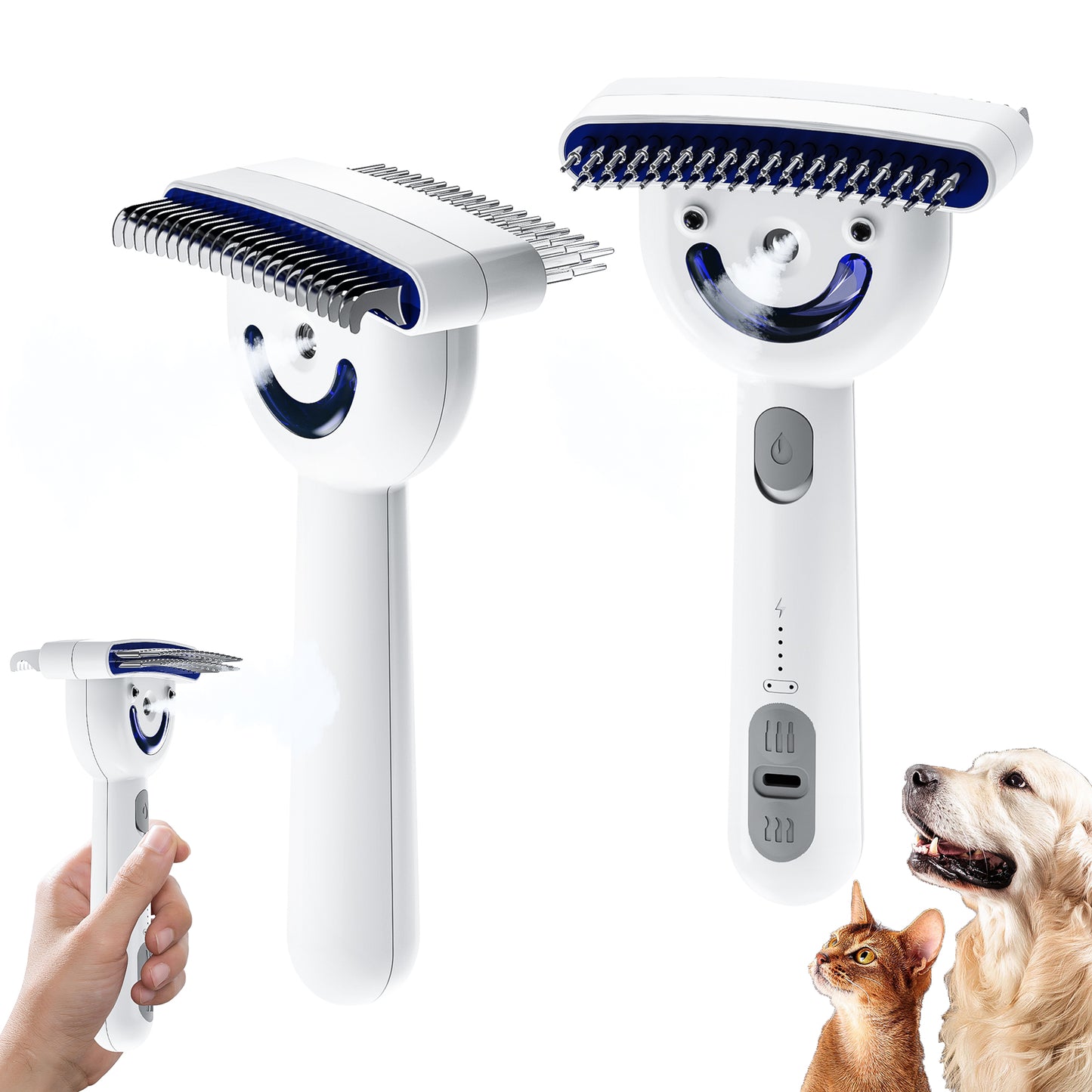 3-in-1 Dematting & Undercoat Rake