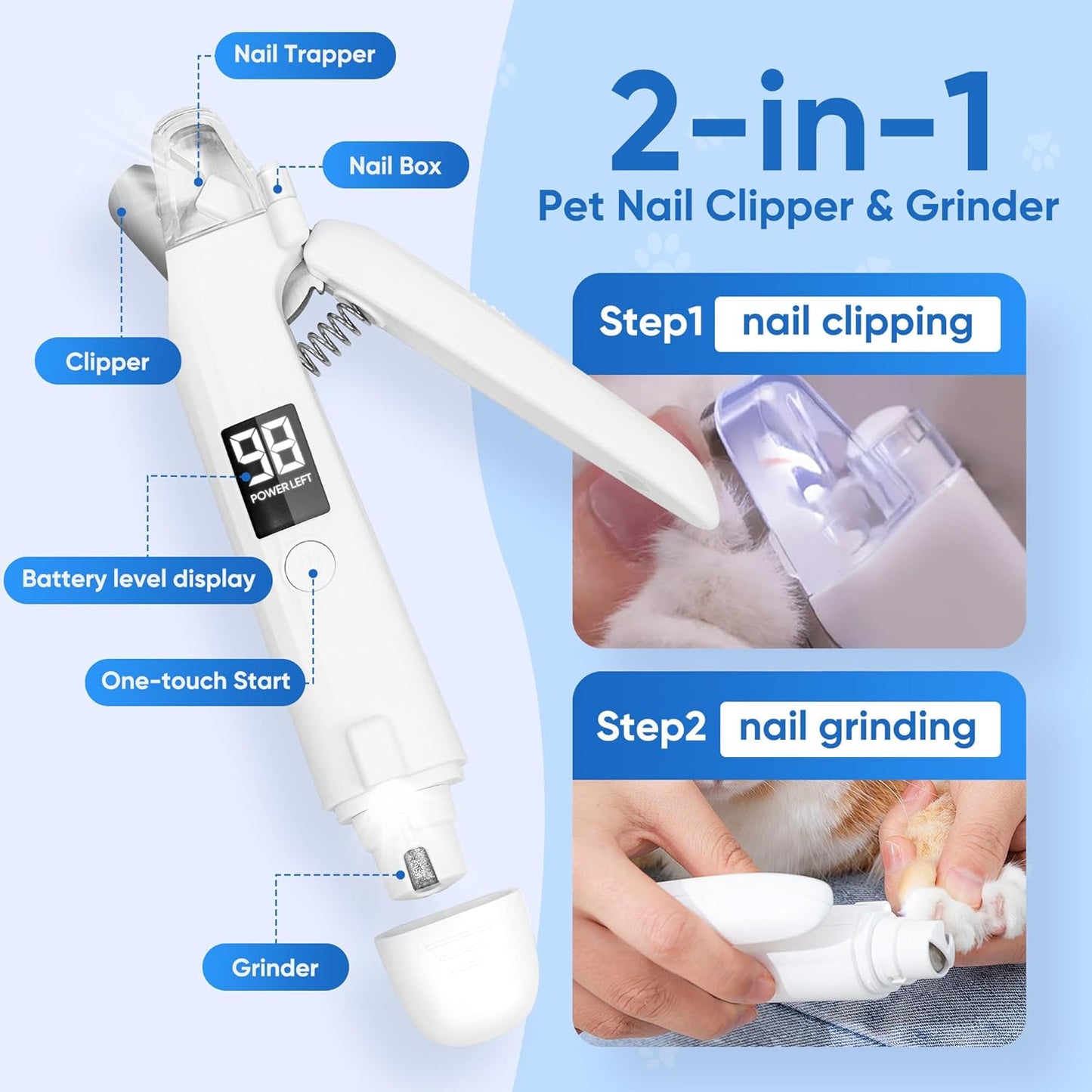 2-in-1 Nail Grinder & Clipper