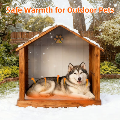 Pawward All-Weather Guard Heated Pad for Large Dogs 24x36 Inch Outdoor Warm Bed with Chew-Resistant Cable & Machine Washable Cover