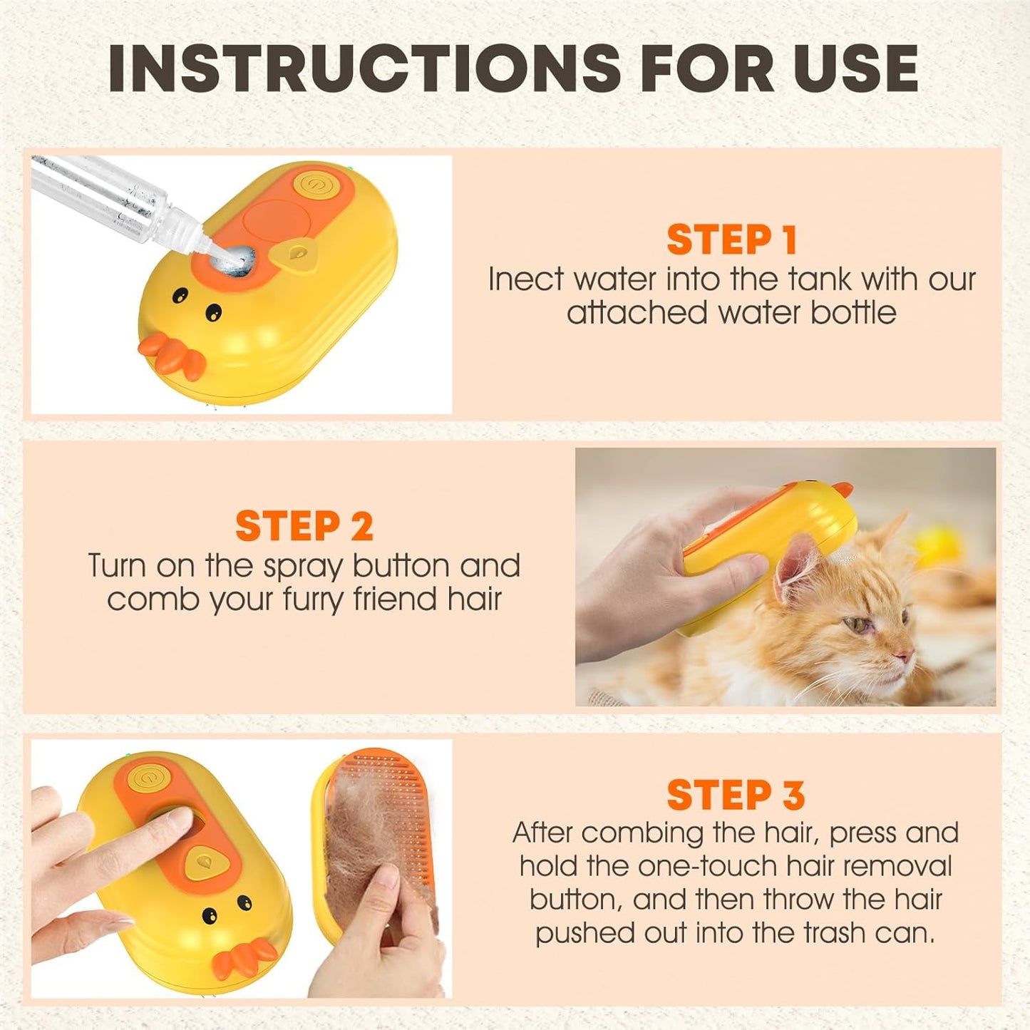 Pet Spray Brush
