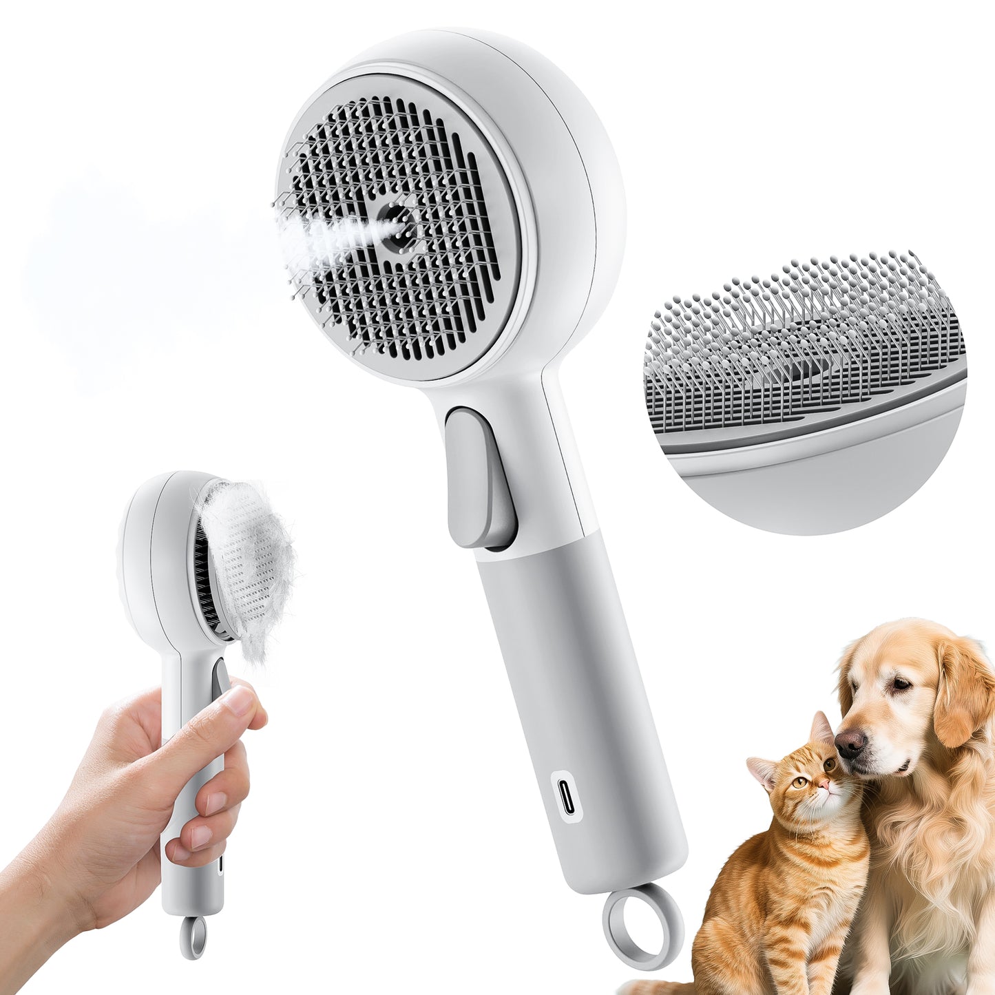 Self-Cleaning Slicker Brush