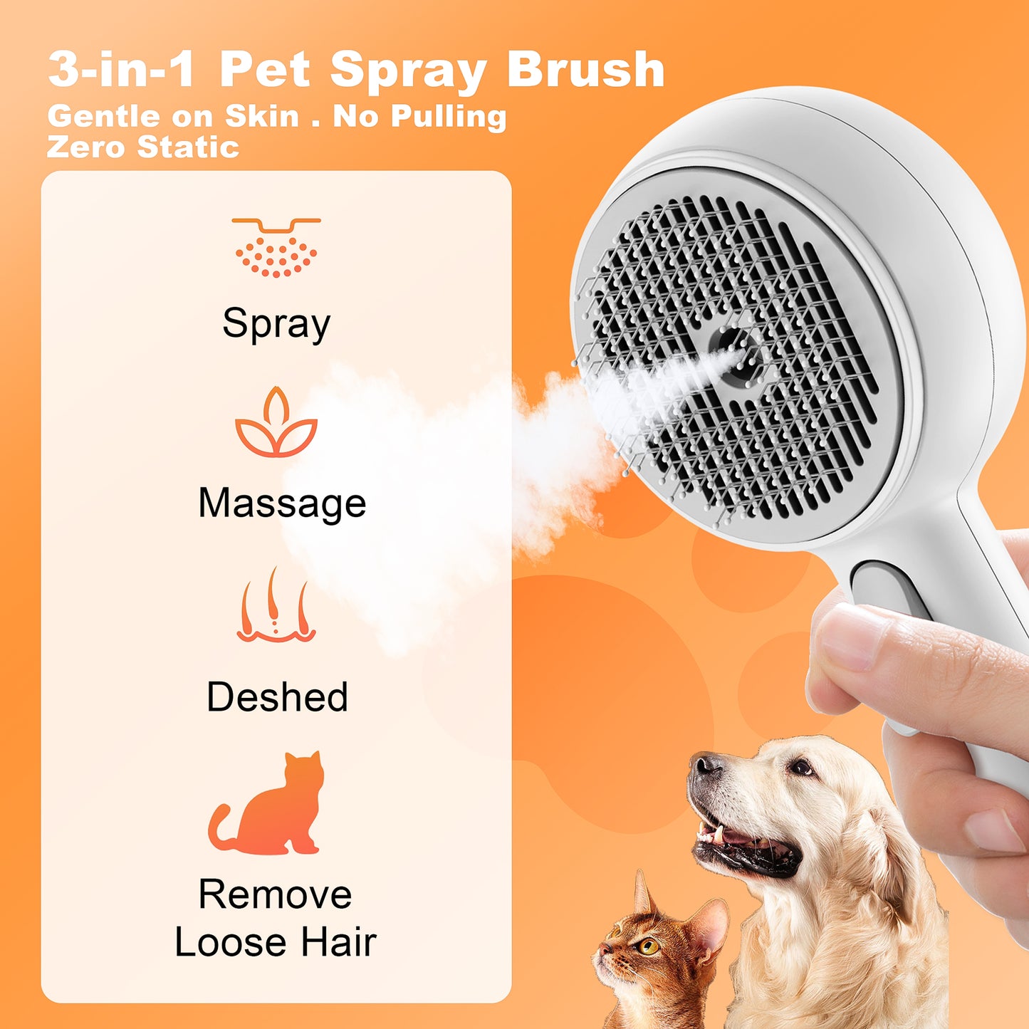 Self-Cleaning Slicker Brush