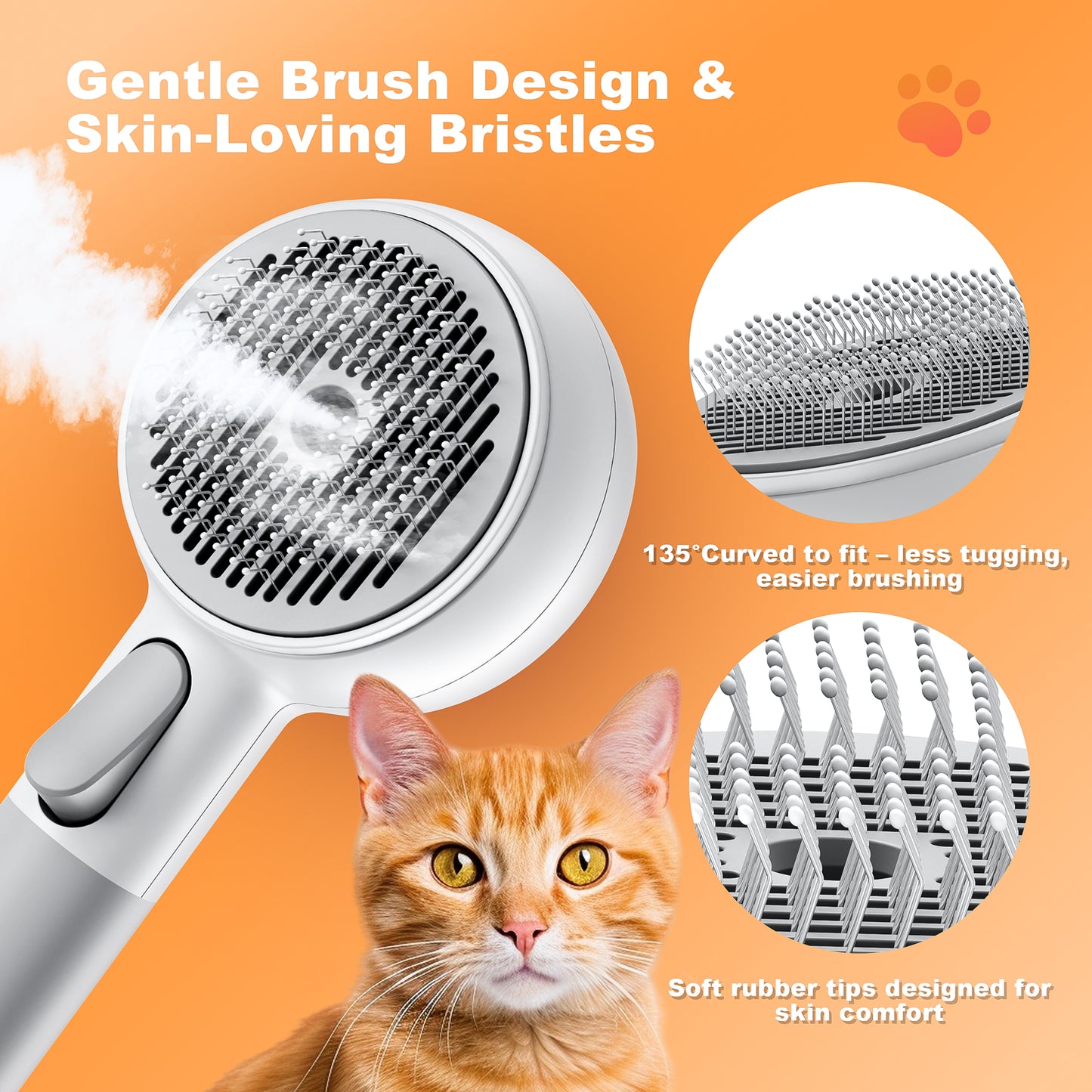 Self-Cleaning Slicker Brush